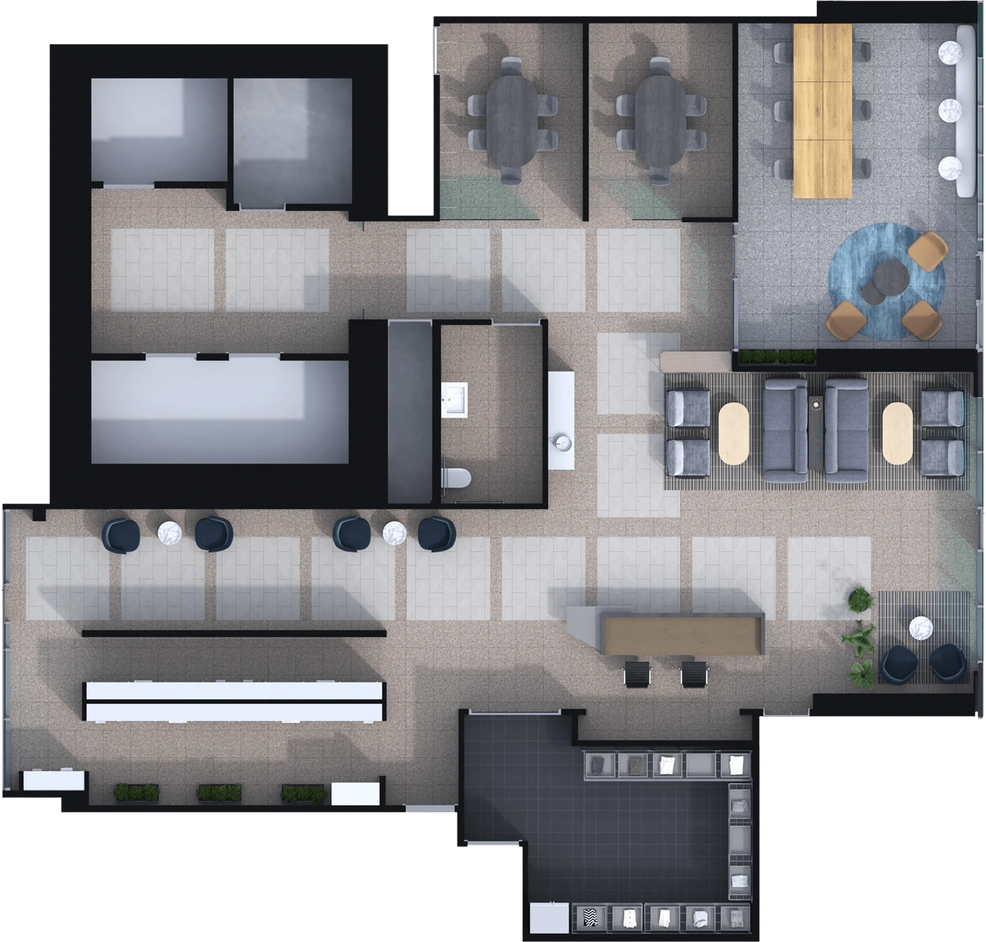 Long Beach Level 1 - Highrise Lobby floor plan
