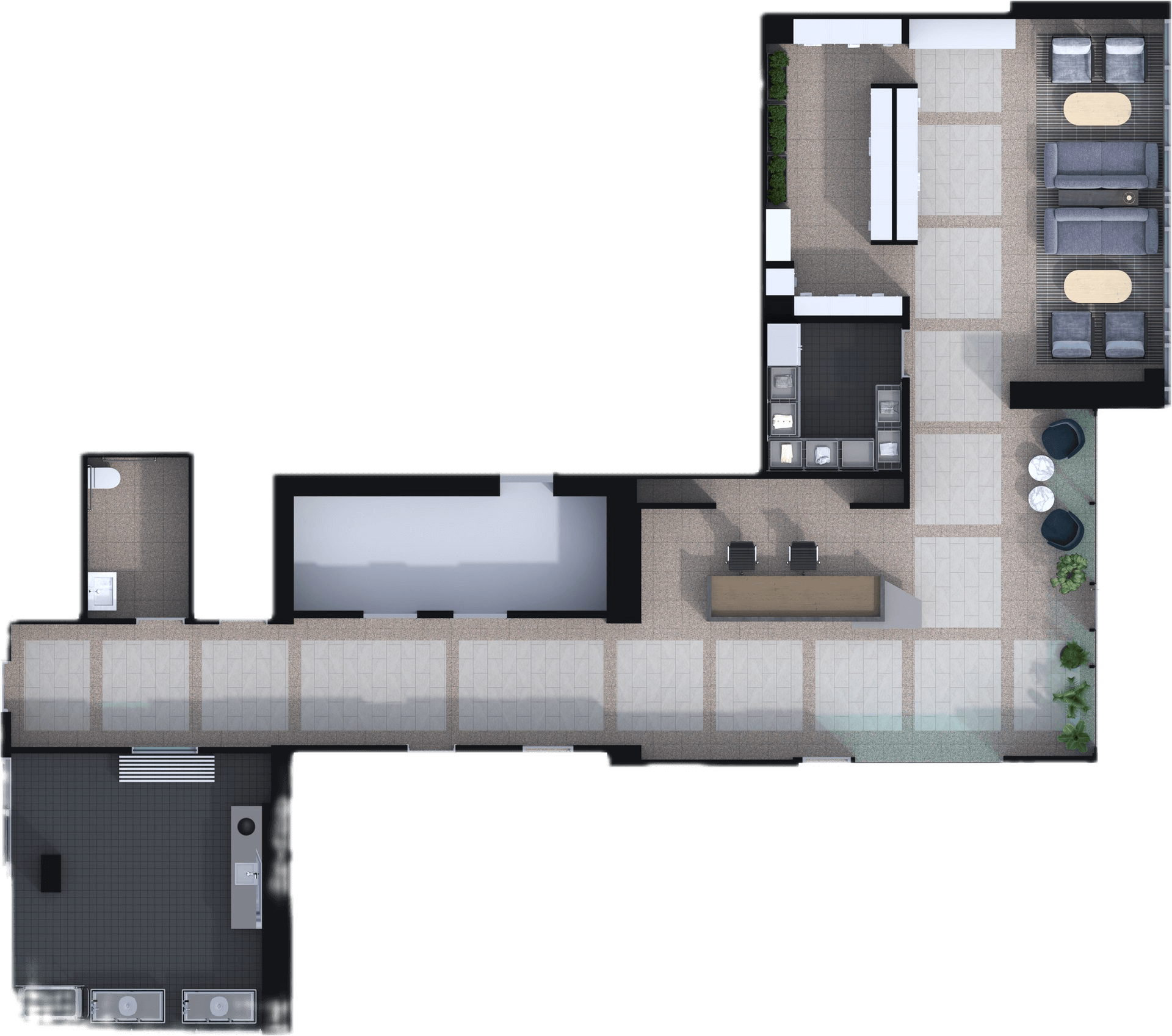 Long Beach Level 1 - Midrise Lobby floor plan