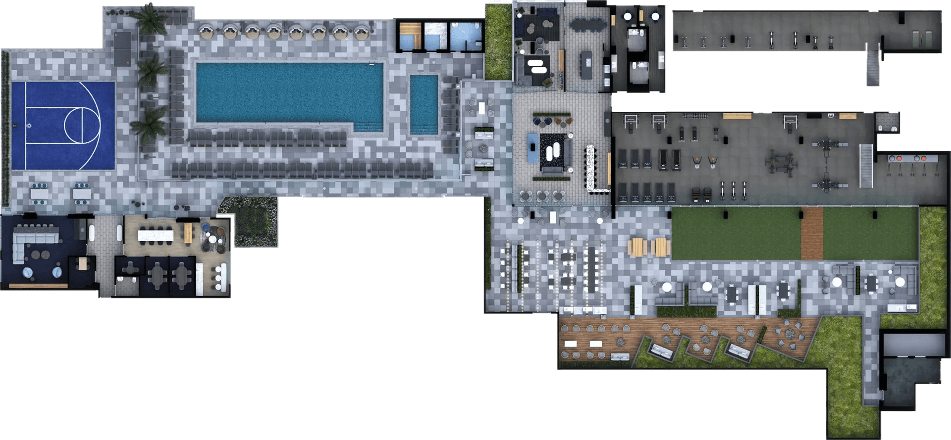 Long Beach Level 3 - Pool Deck floor plan
