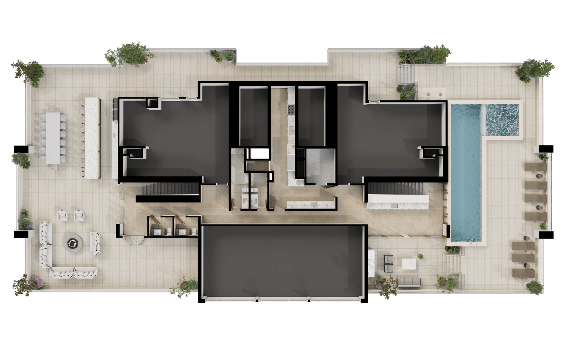 Penthouse South Olive Level 2 floor plan
