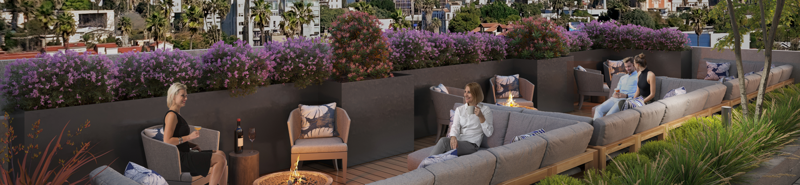 2023 Level Hollywood Outdoor Deck Rendering