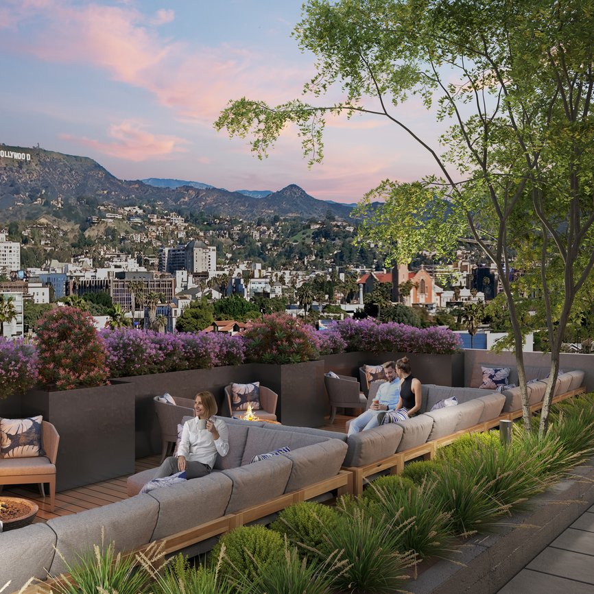 Hollywood rooftop rendering
