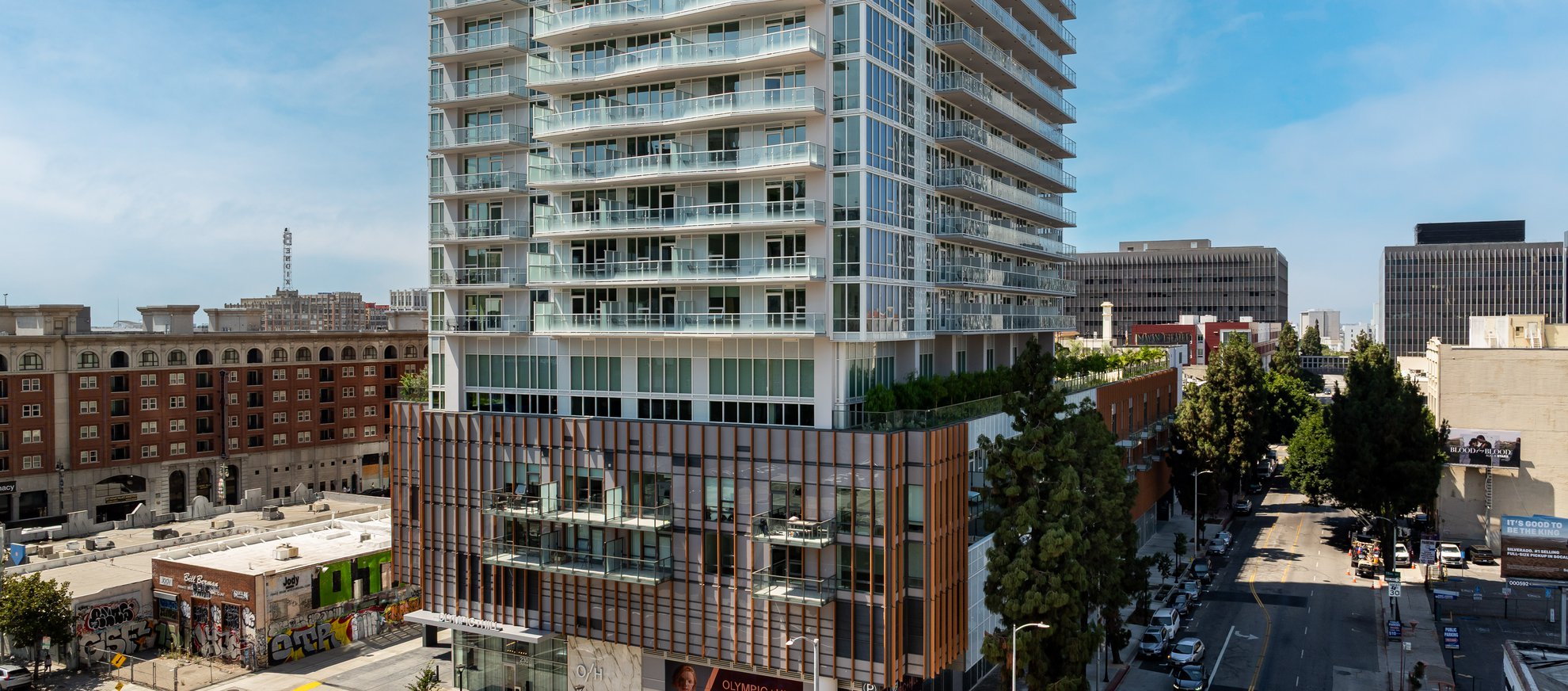 exterior of level los angeles olympic day time