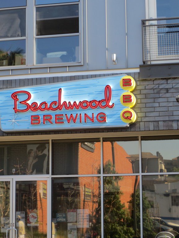 Beachwood Brewing storefront in Long Beach, California