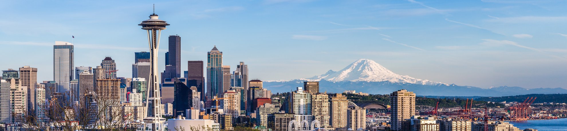 seattle header with space needle and mountain in the background